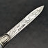 1916 British Antique White Pearl Shell Handle Pure Silver Engraving Blade Folding Pen Knife